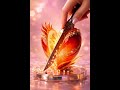 Luxurious Crystal AI Phoenix Fruit ASMR Cutting #ai #fire #shorts