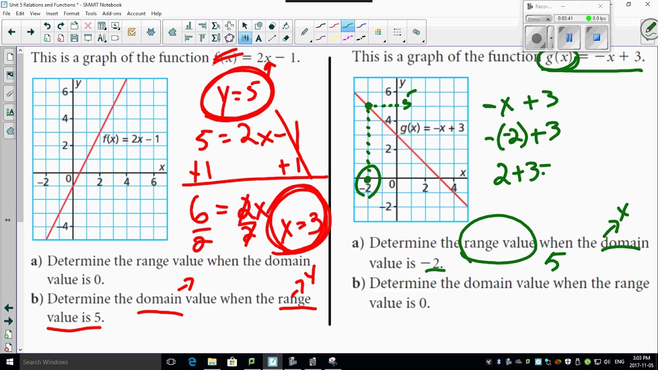 5 4 11 Determining Domain And Range From Graphs Or Equations YouTube 5 4 11 Determining Domain And Range From Graphs Or Equations YouTube