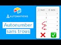 Autonumber sans trous dans airtable 