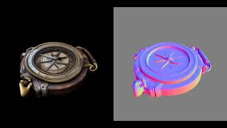Steampunk Pocket Compass 3D Model