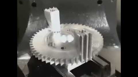 5 Axis gear part with 5th Axis Workholding