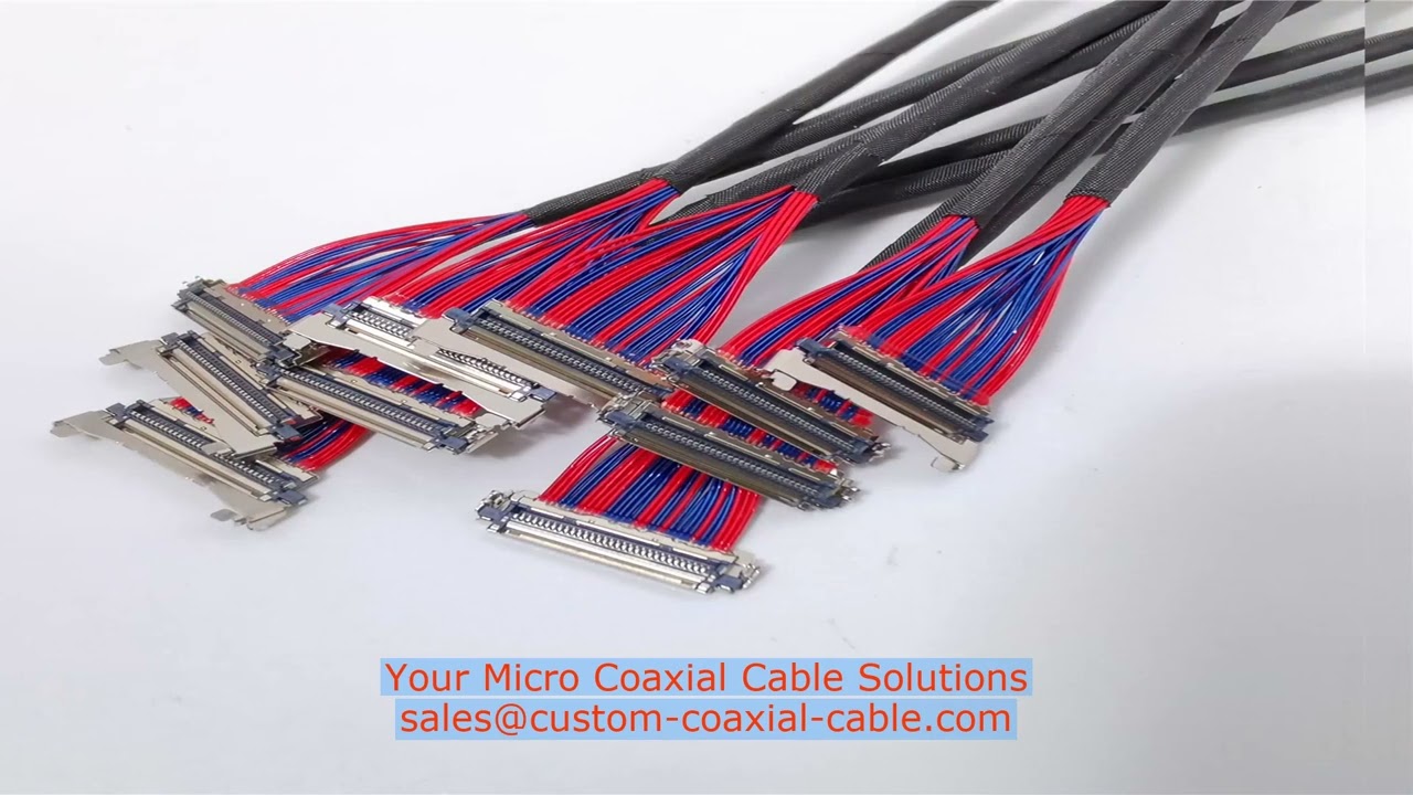 Check Out Bespoke micro coaxial cable assembly 8-channel iso9001 OEM/ODM Developed for Smart Cameras