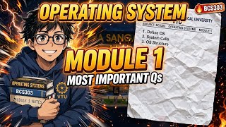 Full VTU BCS303 Module 1 MOST Important Questions 2026 | Operating System 3rd Sem | 100% Exam Coming  Guide
