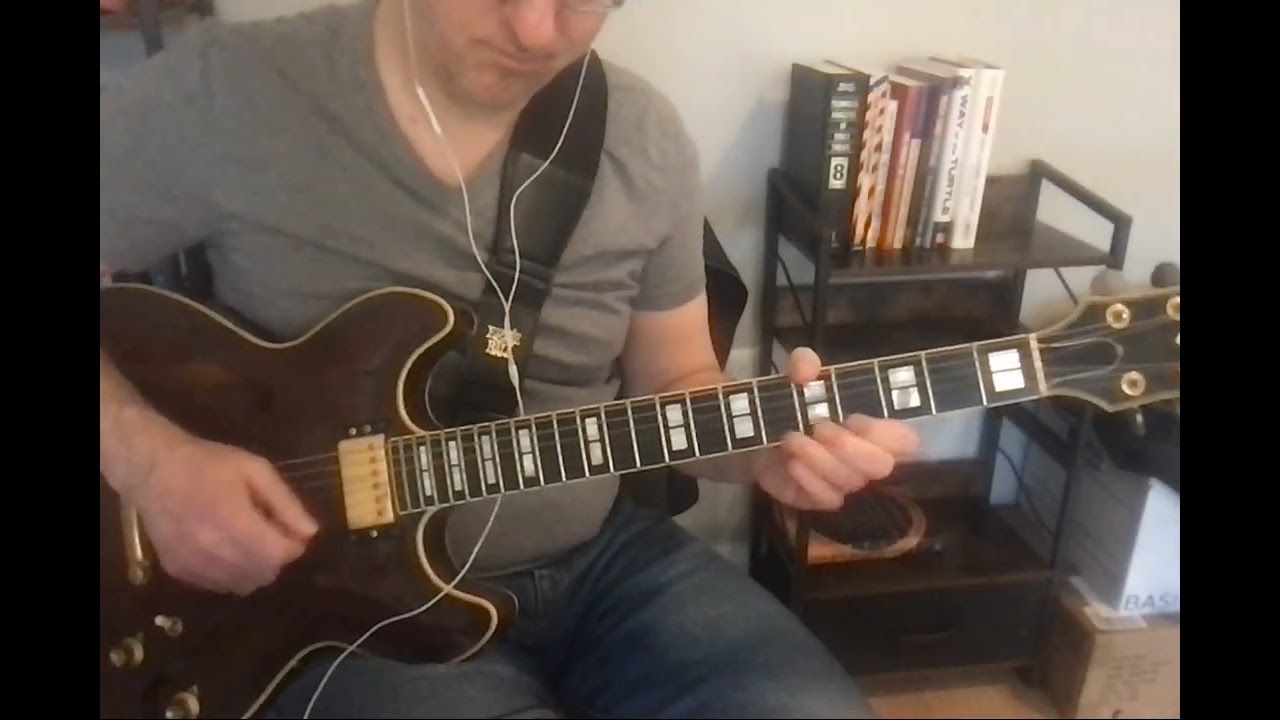 Day 1683 Practicing song called Transcending on a Riff by Eros Pragma Rhythm Changes Take 2
