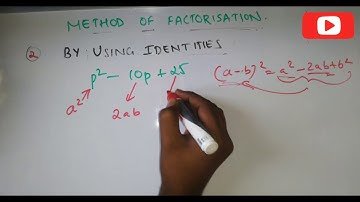 FACTORISATION//CH-14//CLASS 8//METHOD OF FACTORISATION--BY USING IDENTITIES// MATHSPEDIA