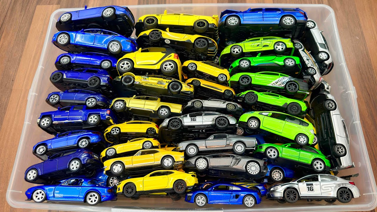 Huge Collection of Model Cars Inside the Box: SUVs, Sedans, Sports Cars, Pickup Trucks and etc - 4K