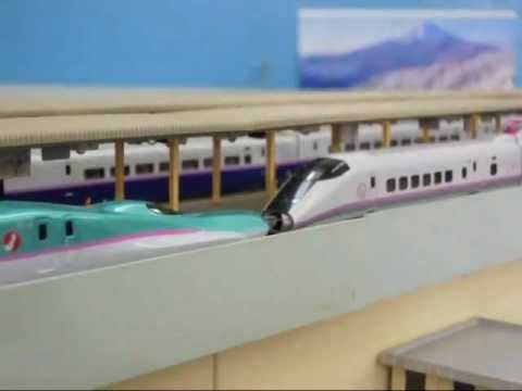 Nゲージ　東北新幹線PV風パート２　電車でGOオープニング【鉄道模型】