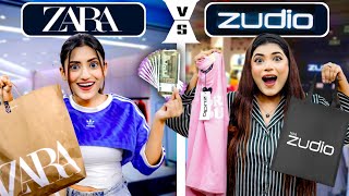 Rs 5000 At ZUDIO Vs Rs 5000 At ZARA Challenge | Cheap Vs Expensive 🤑 | SAMREEN ALI