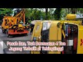 Pecah Ban, Truk Bermuatan 4 Ton Jagung Terbalik di Tebingtinggi