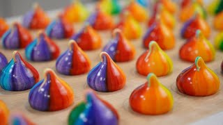 Super Glossy Rainbow Meringue Cookies [SUGAR BEAN]