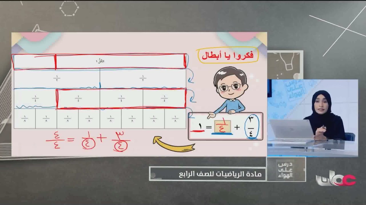 استكشاف الكسور - مادة الرياضيات للصف الرابع الفصل الثاني