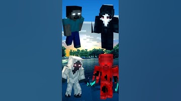 HEROBRINE AND ENTITY 303 Vs NOTCH AND NULL #shortsfeed #minecraft #shorts