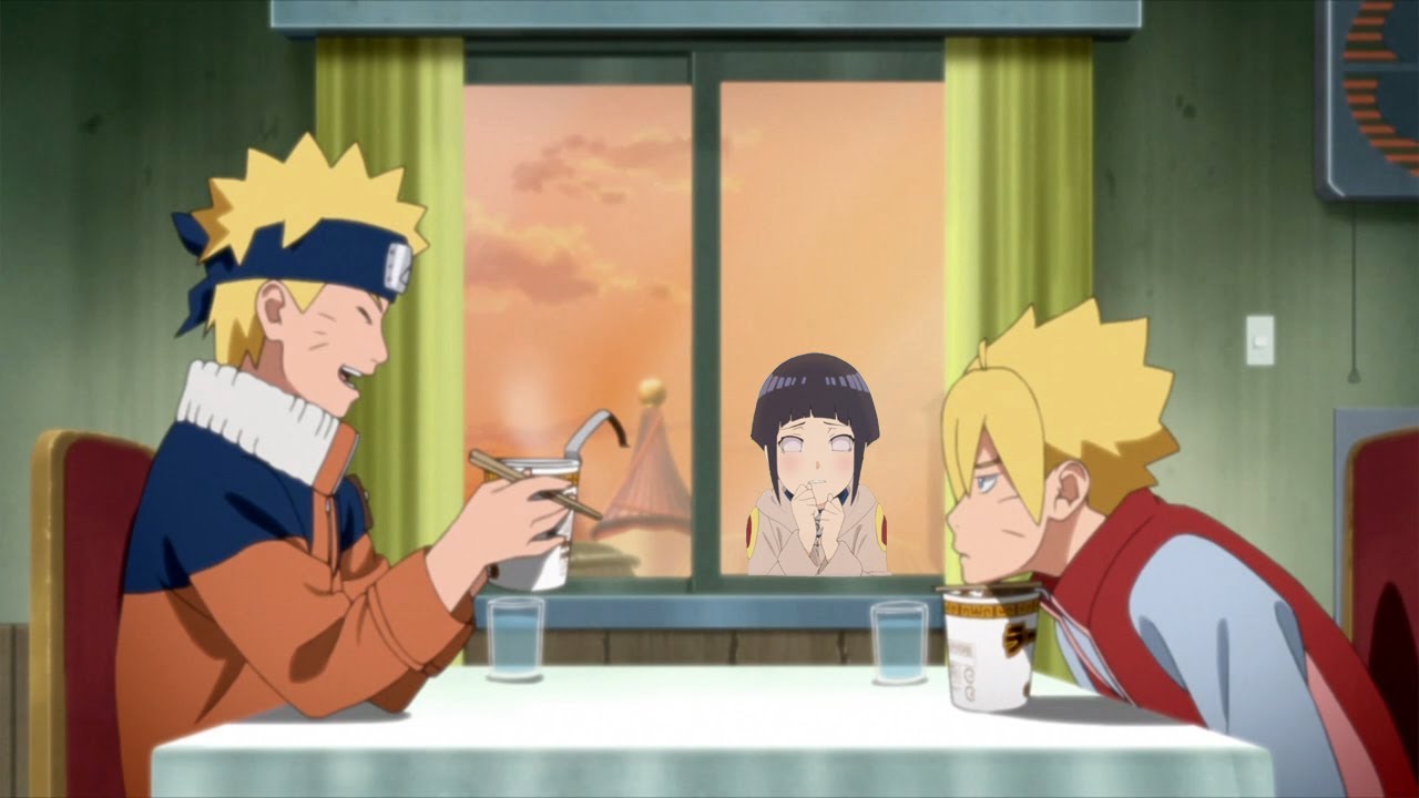 Боруто встретил маленького Наруто в прошлом аниме Наруто