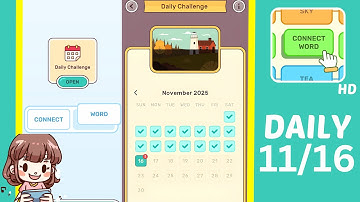 Connect Word Daily Challenge November 16 Answers Walkthrough
