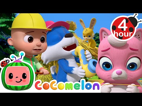 3 Little Friends Build a House & Can The Wolf Blow Them Down? | Cocomelon - Nursery Rhymes