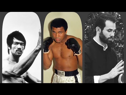 علاقة محمد علي كلاي ب بروس لي و حقيقة الصور في مدرسة الوينج تشون