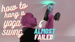 How to Hang a YOGA HAMMOCK | hangin a yoga swing to drywall ceiling