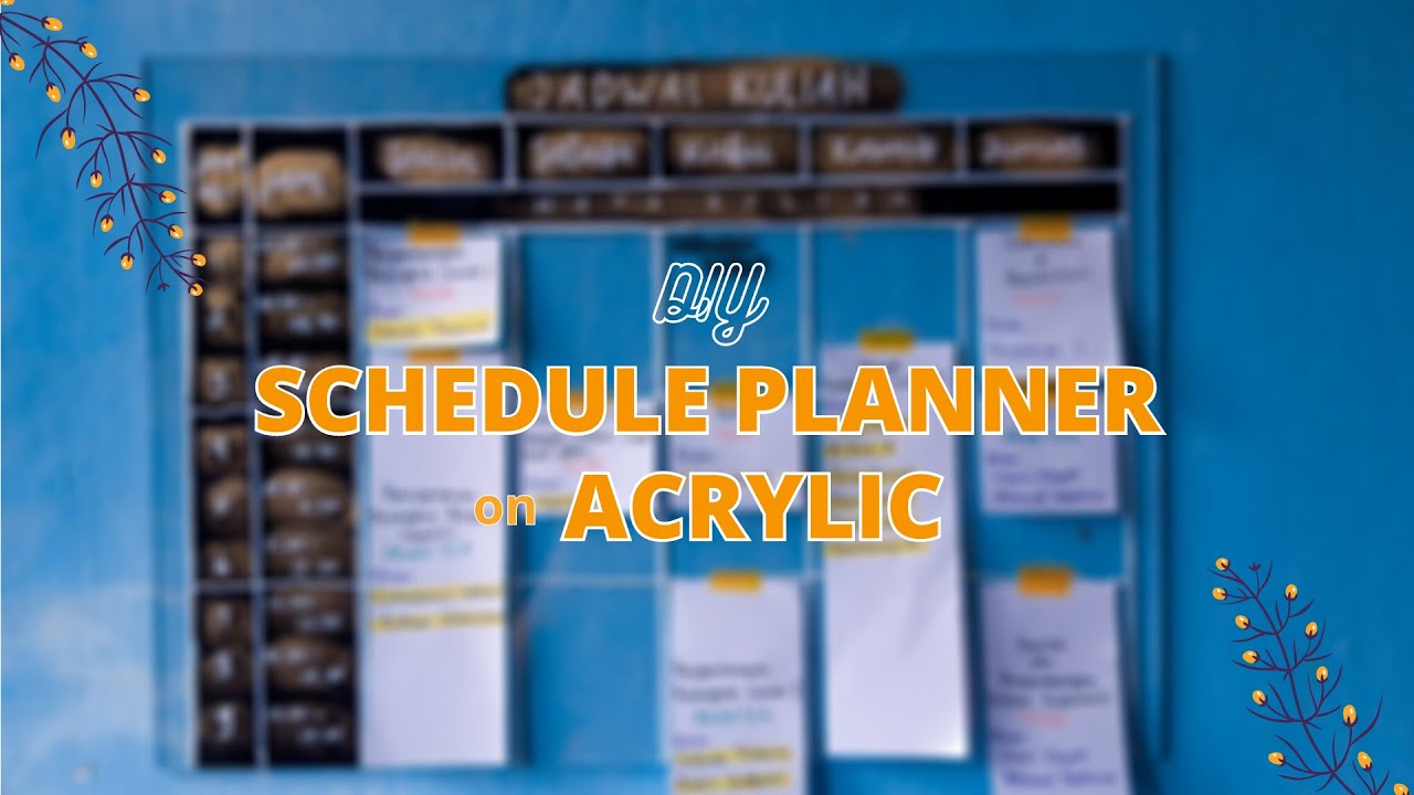 Cara Membuat Jadwal Pelajaran Di Akrilik || athiyyart🇮🇩