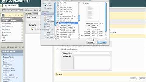 Blackboard 9: SafeAssign Direct Submit