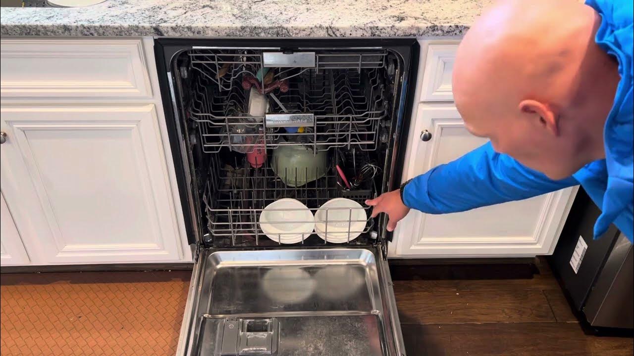 KitchenAid dishwasher door spring repair YouTube