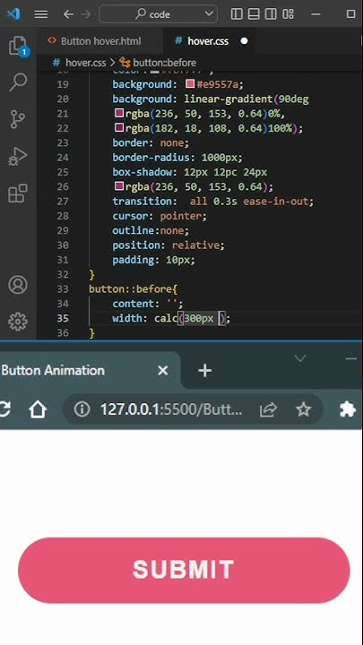 #html #css Submit button Animation - YouTube