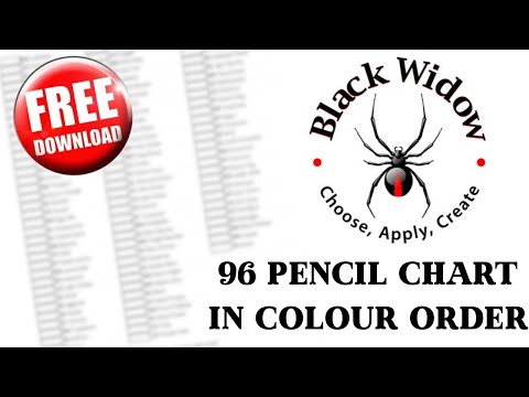 FREE DOWNLOAD | Black Widow 96 Pencil Chart in Color Order - YouTube