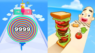 Sandwich Run VS Layer Man - All Levels SpeedRun Gameplay Android iOS Ep2