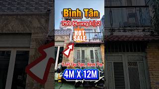 Bán Nhà Hẻm 759 Hương Lộ 2 Bình Trị Đông Bình Tân 4X12M Đúc Thật Hẻm 7M Sát Tân Phú Hòa Bình Q11