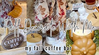 COZY FALL DECORATE WITH ME 2023 \/\/ FALL COFFEE BAR IDEAS \/ NEUTRAL COZY FALL DECOR \/ ROBIN LANE LOWE