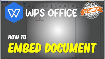 WPS Office How To Embed A Document
