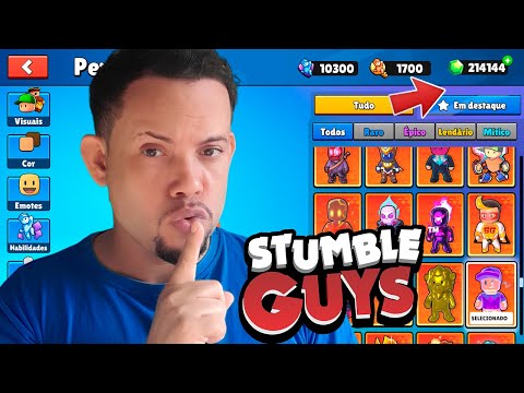 GASTEI TODAs as GEMAS NO STUMBLE GUYS!! Noob ao pro ep.4