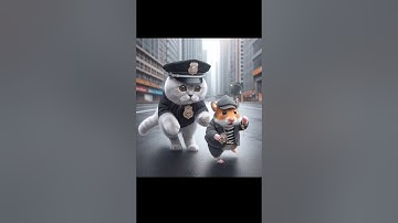 Police cat 😼🐀 #chatgpt #ai #cute #cat
