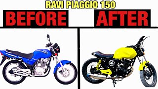 RAVI PIAGGIO CONVERTED INTO 150cc CAFE RACER | BEST MODIFIED ? | BIKE MATE PK