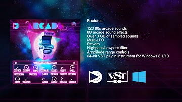 80s Arcade Sounds 64-bit VST plugin instrument for Windows