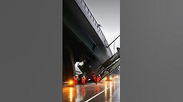 RARE VIDEO! Worker Survives Bridge Collapse (You Won