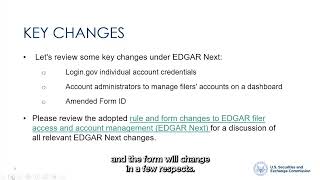 EDGAR Next Kick-off Webinar – October 23, 2024 (Live Recording)