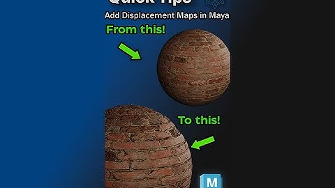 Maya Quick Tip - Adding Displacement Maps in Maya #3dart #quicktips