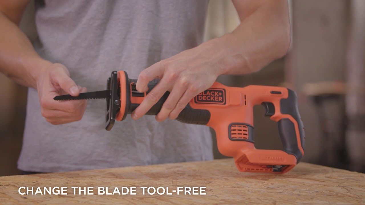 How to Change Reciprocating Saw Blades - Replace Black and Decker