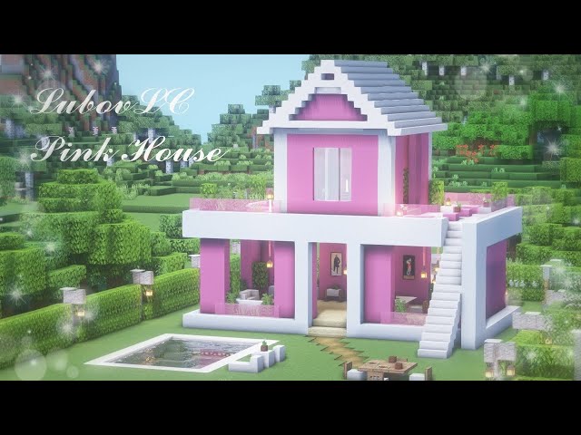 ⛏️ Tutorial de Minecraft :: 😍 Casa moderna color rosa minecraft