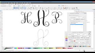 Easy Stone™ CorelDRAW Rhinestone Macro - On the Vine Monogram Fonts