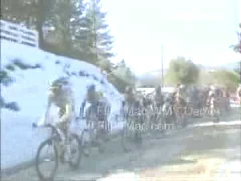 The Push - Lance Armstrong pushes the LiveClean Devil into the snow 2009 Amgen Tour of California Stage 4