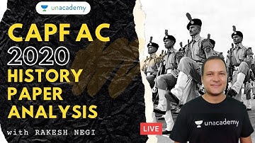 CAPF AC 2020 Exam History Analysis | CAPF AC 2020 Expected Cutoff | CAPF Analysis with Rakesh Negi
