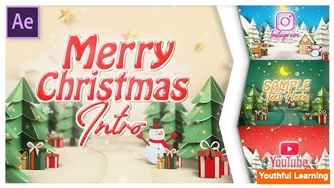 Merry Christmas Popup Papercut intro - Free Download After Effects Template