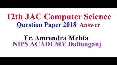 Oracle Command l JAC previous questions  | Class 12   l Er. Amrendra Mehta | Computer Science