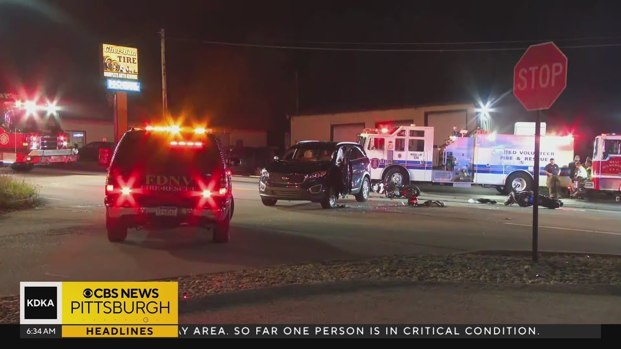 Three hurt in motorcycle crash in North Versailles - YouTube