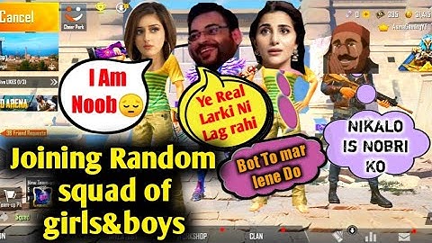 Joined Random Squad of Girls & Boys Like pro Bot || Pubg Mobile || Asma Gaming