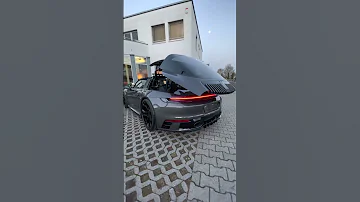 Amazing TECHART Modified Porsche 992 Targa 4S Opens Its Roof Subscribe For More 