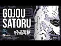 Anime jujitsu kaisen  gojou satoru speed drawing