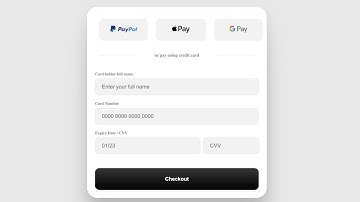 Credit Card Payment Gateway Form in HTML & CSS