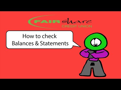 How to check Balances and Statements using Online Members Access